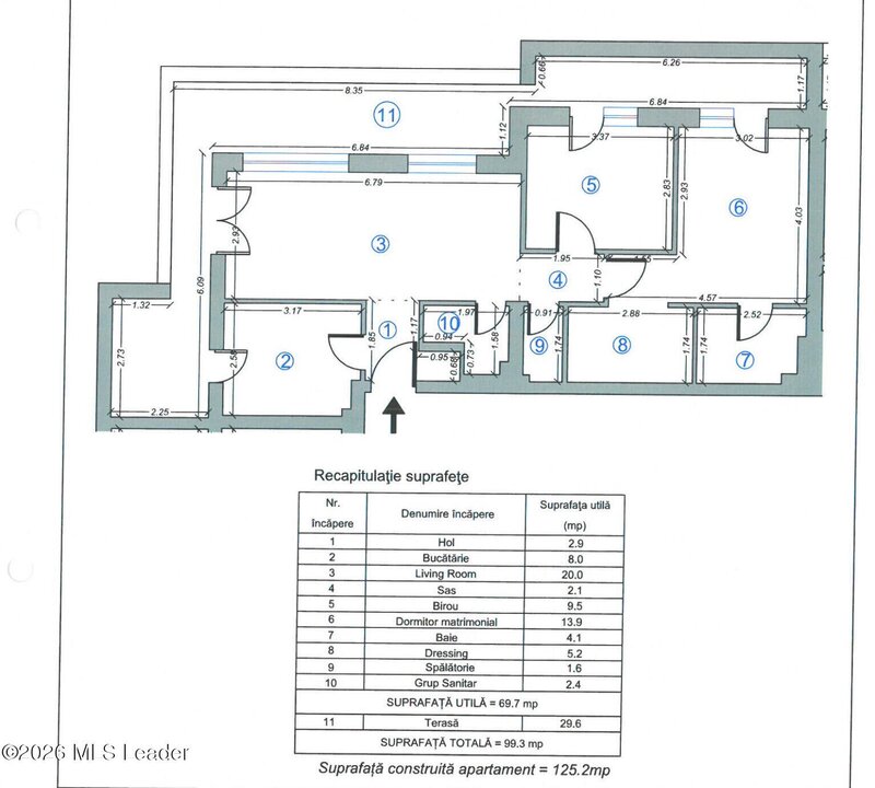 Pipera Apartament 3 camere  69.7 mp  H Pipera Lake